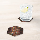 Farbiges fluoreszierendes Abstraktes trippy-Brown- Untersetzer (Vor Ort)