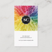 Farbiges Folientmuster | Kameraausschluss Visitenkarte (Rückseite)