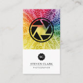 Farbiges Folientmuster | Kameraausschluss Visitenkarte (Vorderseite)