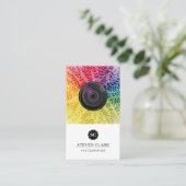 Farbiges Folientmuster | Kameraleuchten Visitenkarte (Stehend Vorderseite)