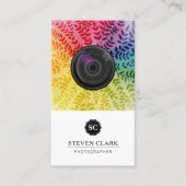 Farbiges Folientmuster | Kameraleuchten Visitenkarte (Vorderseite)