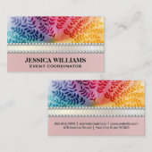 Farbiges Folientmuster | Natürlich Visitenkarte (Vorne/Hinten)