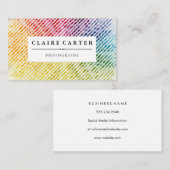 Farbiges Folientmuster | Natürlich Visitenkarte (Vorne/Hinten)