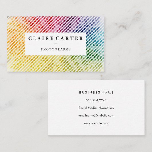 Farbiges Folientmuster | Natürlich Visitenkarte (Vorne/Hinten)