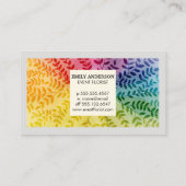 Farbiges Folientmuster | Natürlich Visitenkarte (Rückseite)