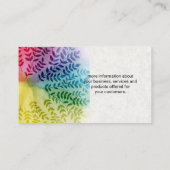 Farbiges Folientmuster | Natürlich Visitenkarte (Rückseite)