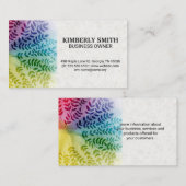 Farbiges Folientmuster | Natürlich Visitenkarte (Vorne/Hinten)