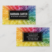 Farbiges Folientmuster | Natürlich Visitenkarte (Vorne/Hinten)