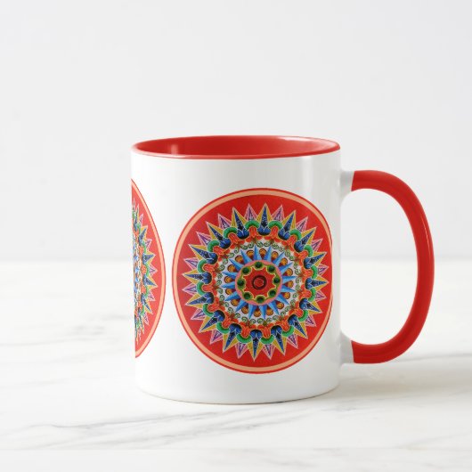 Farbiges Folklore-Design Tasse (Rechts)