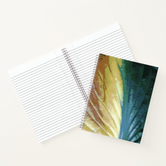 Farbiges Foto aus dem Herbst, Gelbbraun Notizblock (Innenseite)