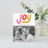 Farbiges Foto der Modernen Freude Feiertagspostkarte (Stehend Vorderseite)
