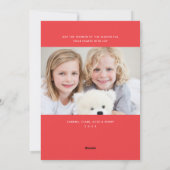 Farbiges Foto Happy Feiertagskarte (Rückseite)