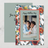 Farbiges Foto mit Blume Muttertagskarte Feiertagskarte (Vorne/Hinten)