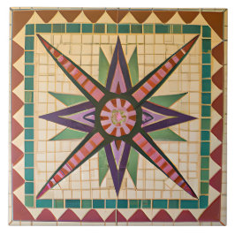 Farbiges Foto Mosaik im mexikanischen Stil Fliese