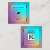 Farbiges Foto Quadratische Visitenkarte (Vorne/Hinten)