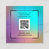 Farbiges Foto Quadratische Visitenkarte (Rückseite)