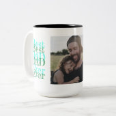 Farbiges Foto - Vatertag Zweifarbige Tasse (Vorderseite Links)