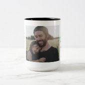 Farbiges Foto - Vatertag Zweifarbige Tasse (Mittel)