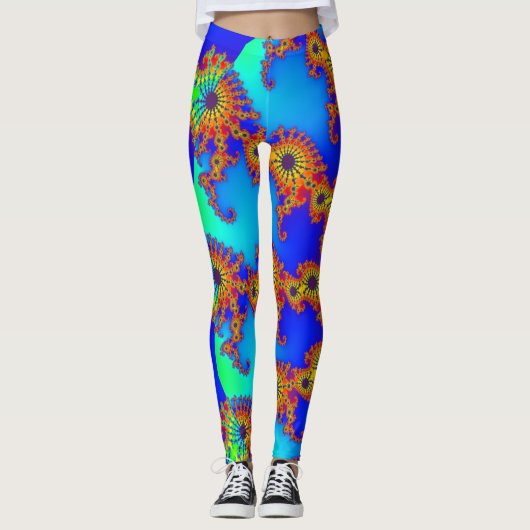 Farbiges Fraktal 120717 Leggings (Vorderseite)
