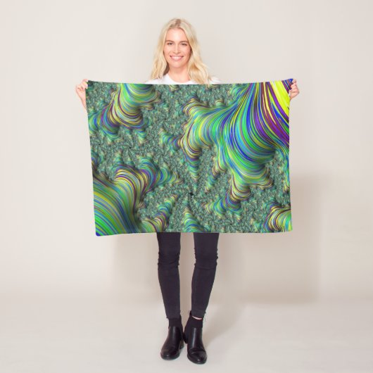 Farbiges Fraktal Fleecedecke (Beispiel)