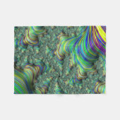 Farbiges Fraktal Fleecedecke (Vorderseite (Horizontal))