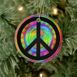 Farbiges Fraktal Kaleidoskop Keramik Ornament