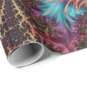 Farbiges Fraktal mit glänzender Schleifpapier Geschenkpapier (Rolleneckpunkt)