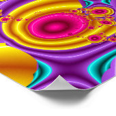 Farbiges Fraktal Muster Poster (Ecke)