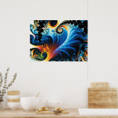 Farbiges Fraktal Poster (Küche)