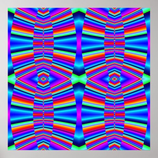farbiges Fraktal Poster (Vorne)