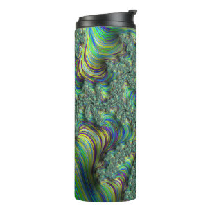 Farbiges Fraktal Thermosbecher