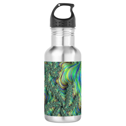 Farbiges Fraktal Trinkflasche (Vorderseite)