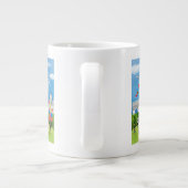 Farbiges Frankreich Jumbo-Tasse (Rückseite)