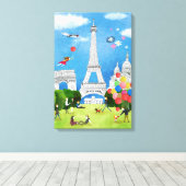 Farbiges Frankreich Leinwanddruck (Insitu (Holzboden))