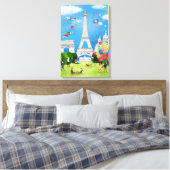 Farbiges Frankreich Leinwanddruck (Insitu (Schlafzimmer))