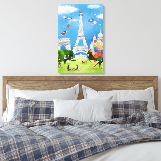 Farbiges Frankreich Leinwanddruck (Insitu (Schlafzimmer))