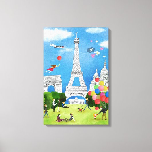 Farbiges Frankreich Leinwanddruck (Vorderseite)