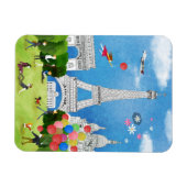 Farbiges Frankreich Magnet (Horizontal)