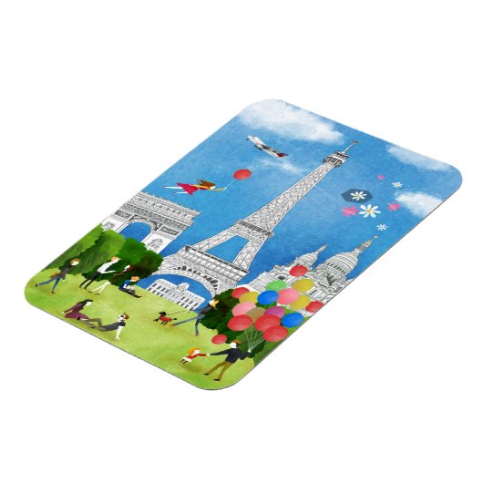 Farbiges Frankreich Magnet (Linke Seite)