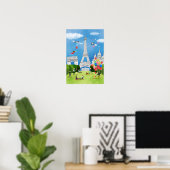 Farbiges Frankreich Poster (Heimbüro)