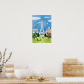 Farbiges Frankreich Poster (Küche)