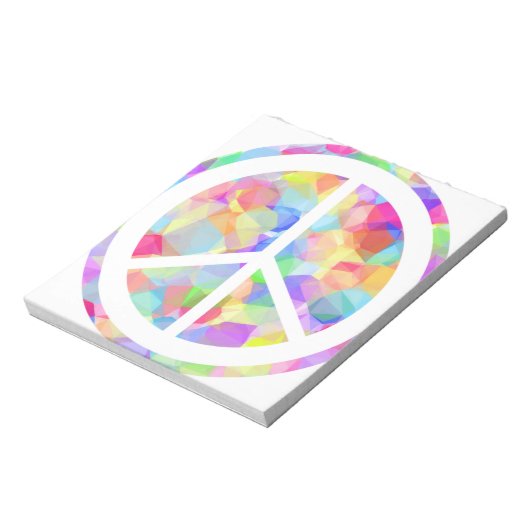 Farbiges Friedenssymbol Notizblock (Rotiert)