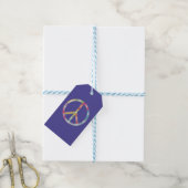 Farbiges Friedenszeichen Geschenkanhänger (Mit Garn)