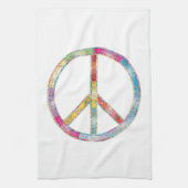 Farbiges Friedenszeichen Geschirrtuch (Vertikal)