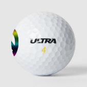 farbiges Friedenszeichen Golfball (Logo)