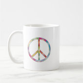 Farbiges Friedenszeichen Kaffeetasse (Links)