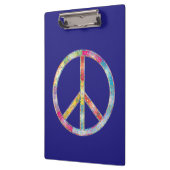 Farbiges Friedenszeichen Klemmbrett (Links)