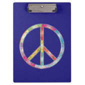 Farbiges Friedenszeichen Klemmbrett (Vorderseite)