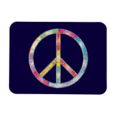 Farbiges Friedenszeichen Magnet (Horizontal)