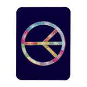 Farbiges Friedenszeichen Magnet (Vertikal)